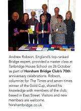 Bridge club with Roger Waddingham