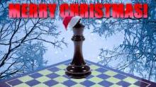 Merry xmas with chess piece